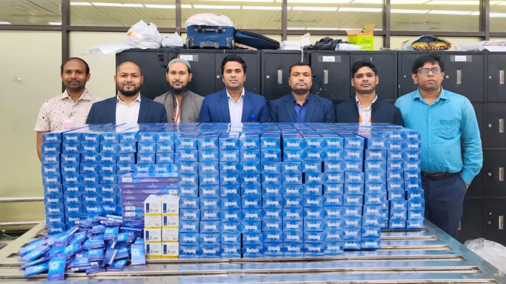 শাহজালালে সিআইআইডির অভিযানে ৬২৫ কার্টন সিগারেটসহ ২৮ লাখ টাকার পণ্য আটক
